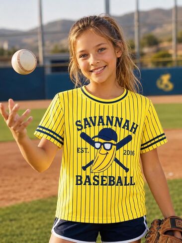 Kids Baseball Shirt Toddler Boy Girl Baseball T-Shirt Baseball Sport Team Fan Tops Cute Short Sleeve Clothes in Kuwait