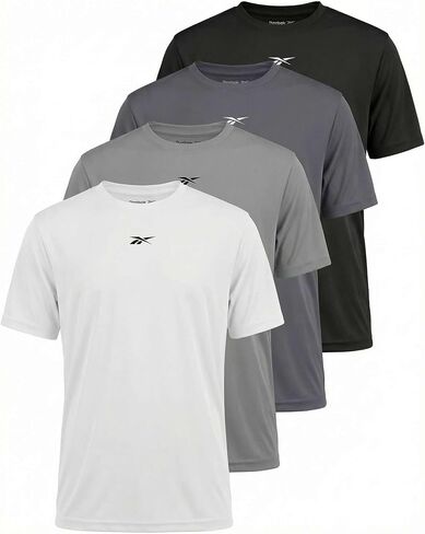 Reebok 4 Pack: Boys Dry Fit Short Sleeve T Shirts Athletic Active Running Sports Tee Shirt for Kids Teens Youth Boy Size 6-18 in Kuwait