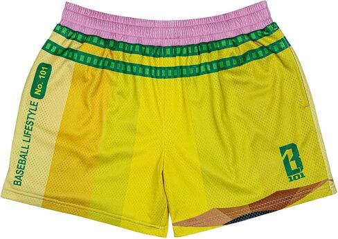 Baseball Lifestyle 101 Boy's Pencil Mesh Shorts with Side Pockets and Elastic Waist, 5 inch Inseam, Youth Sizes S-XL in Kuwait