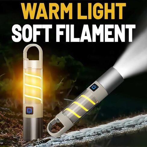 Rechargeable Flashlight,USB C High Lumens Zoomable Small LED Flashlight 4 Modes Plastic Lantern Torch with Side Light Carabineer Clip Portable Flash Lights for Camping Emergency Cycling in Saudi Arabia
