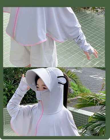 FGSS Kids-Sun-Protection Cropped-Top-Hoodie Lightweight-Cooling UPF 50+ Zip-Jacket for Summer Outdoor in Kuwait
