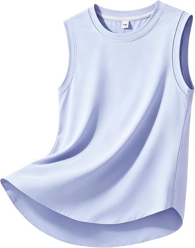 LYSMuch Girl قميص بدون أكمام تانك توب تنس تي شيرت للأطفال Racerback سريع الجفاف نشط تجريب اليوغا 5-14 سنة in Kuwait