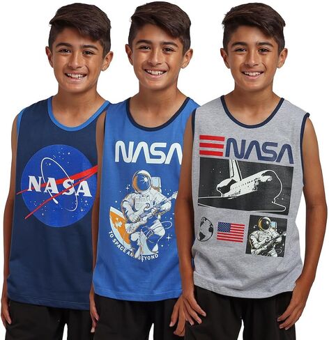 NASA Astronauts & Shuttles Boy's 3-Pack Tank Top Set in Kuwait