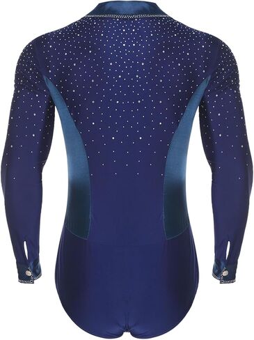 Mens Glittery Rhinestone Latin Tango Dance Shirt V Neck Leotard Modern Ballroom Dance Costumes in Saudi Arabia