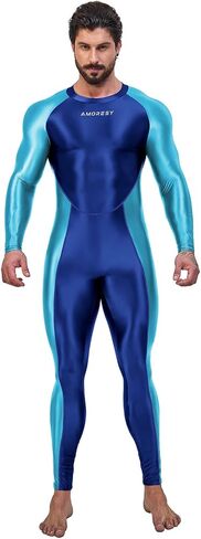 AMORESY Draco Full-Length Sports Bodysuit – High-Shine Spandex Athletic Catsuit, Stretch Fit One-Piece Workout Wear in Saudi Arabia