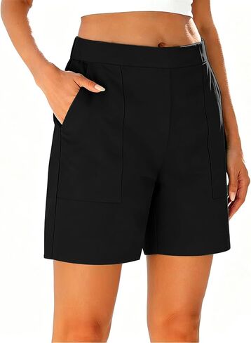 Dressy Shorts for Women Elastic High Waisted Summer Lounge Shorts with Pockets Business Casual Outfits in Saudi Arabia
