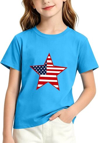 250Th Anniversary USA Shirt Kids Independence Day Girls 4Th of July Outfit USA Flag American Pride Patriotic Tees in Kuwait