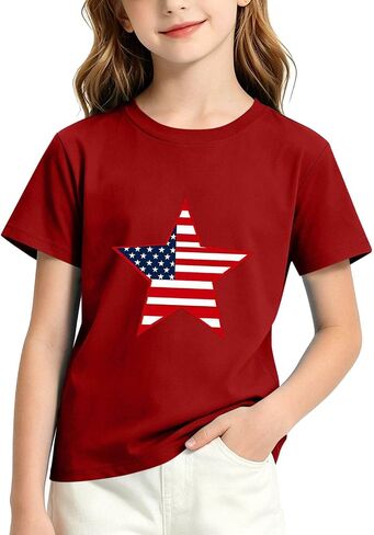 250Th Anniversary USA Shirt Kids Independence Day Girls 4Th of July Outfit USA Flag American Pride Patriotic Tees in Kuwait