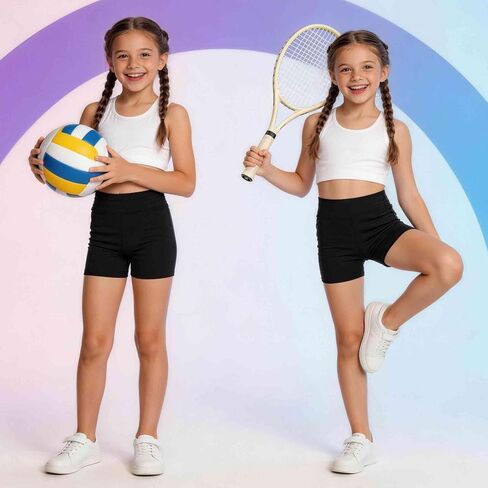 Mid Waist Basic Girls Shorts for Gymnastics, Ballet, Jazz, Biking, Other Sports in Saudi Arabia