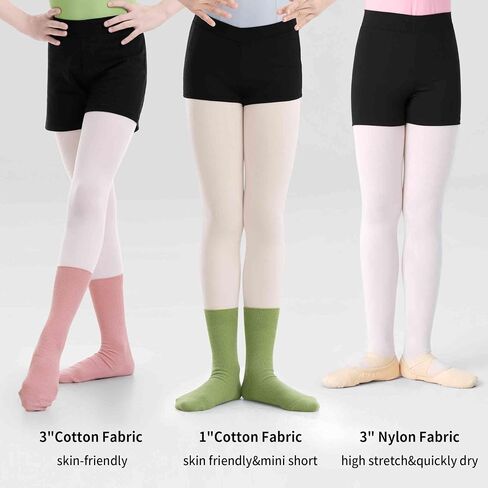 Mid Waist Basic Girls Shorts for Gymnastics, Ballet, Jazz, Biking, Other Sports in Saudi Arabia