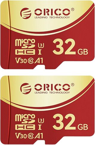 Orico F3 32GB (3 حزم) بطاقة ذاكرة MicroSDHC UHS-I ، 100 ميجابايت/ثانية ، 4K UHD Recoding ، U3 ، Class10 ، V30 ، A1 ، Micro SD لكاميرا الحركة ، داش كام ، TF Card in Kuwait
