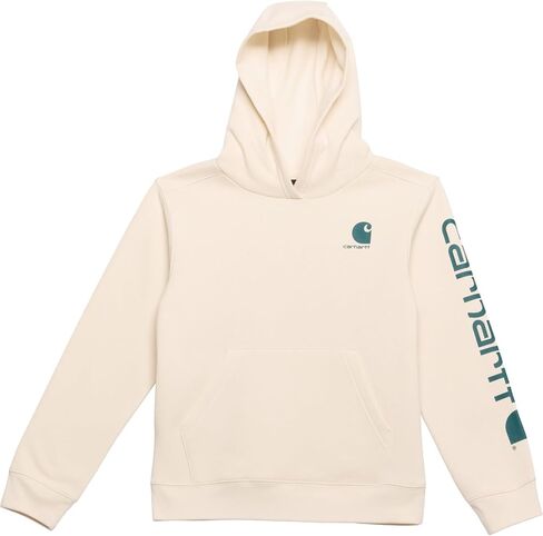 Carhartt Big Kid's CA7131 Long-Sleeve Graphic Sweatshirt | Youth Large (12) | Turtledove/Malt in Kuwait