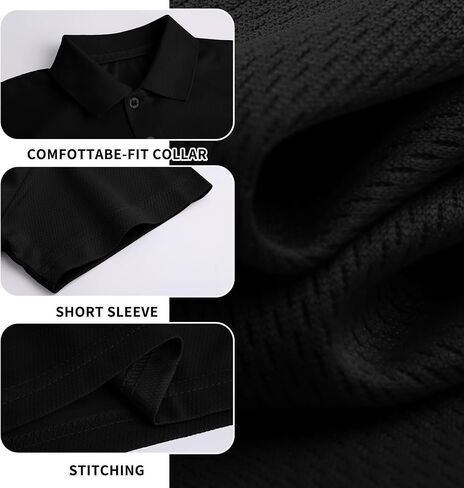 5 Pack Boys Polo Shirt Mesh Athletic Quick Dry Short Sleeve Golf Shirts School Uniform Kids Performance Active Tops in Saudi Arabia