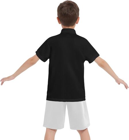 5 Pack Boys Polo Shirt Mesh Athletic Quick Dry Short Sleeve Golf Shirts School Uniform Kids Performance Active Tops in Saudi Arabia