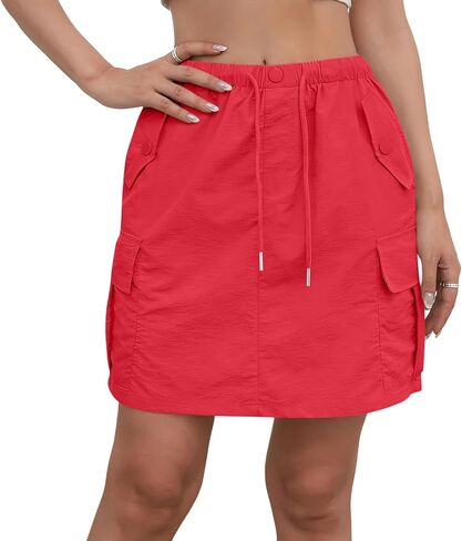 Cargo Skirts for Women, Mini Sports Hiking Summer Short Skirts with Pockets, High Waisted Golf Athletic Skorts in Kuwait