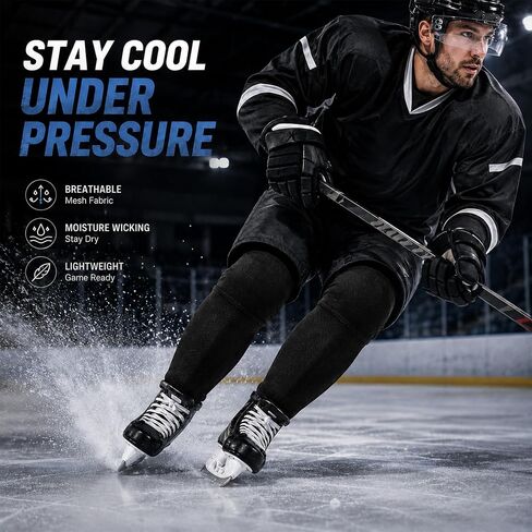 Solid Color Ice Hockey Socks, High-Density Mesh, Breathable and Lightweight for Youth, Junior & Adult Practice in Saudi Arabia