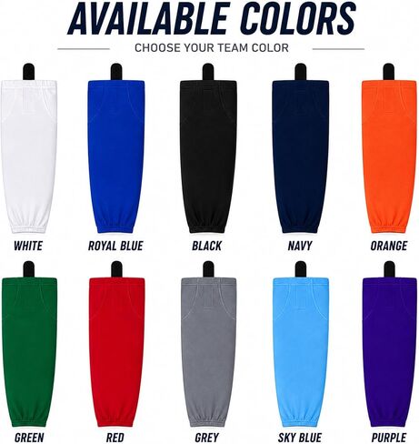 Solid Color Ice Hockey Socks, High-Density Mesh, Breathable and Lightweight for Youth, Junior & Adult Practice in Saudi Arabia