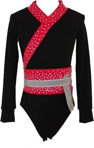 Boys' Black Performance Figure Skating Costume Men's Performance Clothing for Skaters in Kuwait