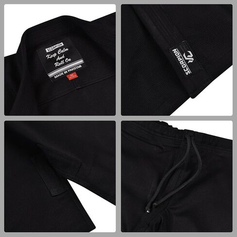 Scorpion Essential 1.0 للرجال BJJ Gi - كيمونو جيو جيتسو البرازيلي معتمد من IBJJF - قماش منكمش مسبقًا وحزام أبيض مجاني in Kuwait