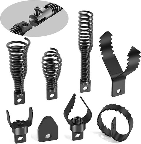 POPULO 8-Piece Drain Snake Drill Attachment - Tackle Any Clog with Precision,Commonly Used in POPULO AC Drain Snake(PEDC-50-PEDC-100 Drain Cleaning Machine Etc) in Kuwait