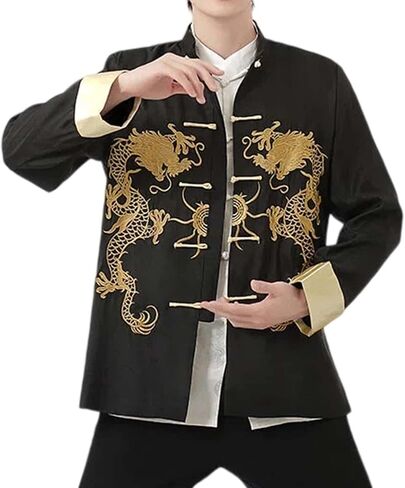 Kung Fu Uniform for Men Tai Chi Suit Martial Arts Top for Training Chinese Traditional Clothing Tang Suit Long Sleeve in Kuwait