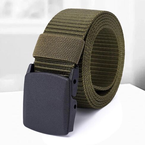 Nylon Military Style Belt, TSA Safe Plastic Buckle Web Belt for Outdoor Use in Kuwait
