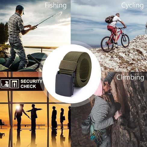 Nylon Military Style Belt, TSA Safe Plastic Buckle Web Belt for Outdoor Use in Kuwait