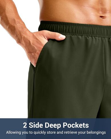 G Gradual Men's Athletic Running Shorts with Pockets Lightweight Quick Dry 5"/ 7"/ 9" Basketball Workout Gym Shorts for Men in Kuwait
