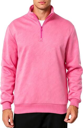 Men's Mock Neck Sweatshirts Men Fleece Quarter Zip Pullover Lightweight Half Zip Sweat Shirts With Pockets in Saudi Arabia