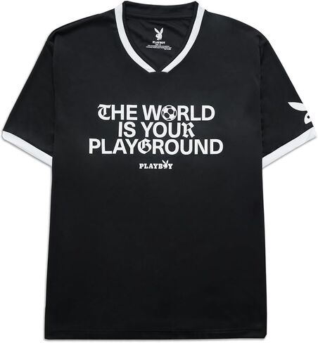 Playboy World Play Jersey for Men & Women – Soccer-Inspired Graphic Jersey, Relaxed Unisex Fit, 100% Polyester Tee in Kuwait