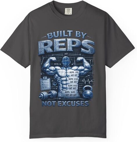 تي شيرت جرافيك من تصميم Reps Muscle Gym | ليس عذرا in Kuwait