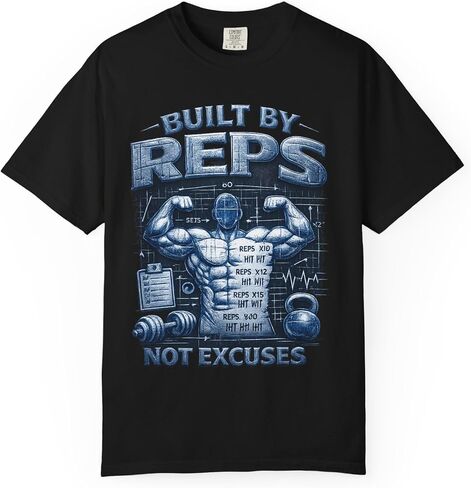 تي شيرت جرافيك من تصميم Reps Muscle Gym | ليس عذرا in Kuwait