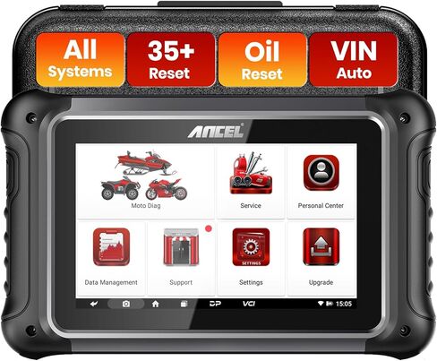 ANCEL MT700 Motorcycle OBD2 Scanner Full Systems Oil Reset,ABS Diagnostic Tool with 35+ Reset Functions for Aprilia/Benelli/MMW/BRP/Ducati/Harley/Honda/Indian/Suzuki,Android, 7" Touch Screen, 16GB in Saudi Arabia