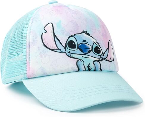 Disney Quick List Lilo & Stitch Girls Blue Adjustable Curved Peak Cap - One Size in Kuwait