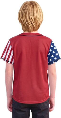 Kids USA Baseball Jersey 4th of July Independence Day American 250th Anniversary Patriotic Shirt Boys Girls Teenagers in Saudi Arabia