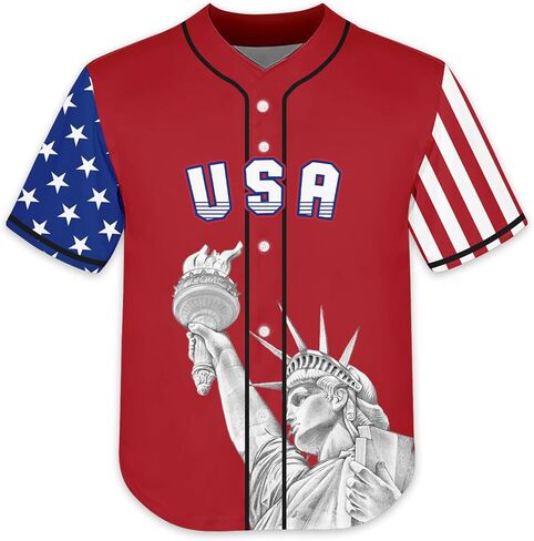 Kids USA Baseball Jersey 4th of July Independence Day American 250th Anniversary Patriotic Shirt Boys Girls Teenagers in Saudi Arabia