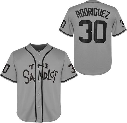 Youth The Sandlot Jersey Boys 30 Benny The Jet Rodriguez Movie Baseball Jersey for Girl,Kids Sports Uniform in Kuwait