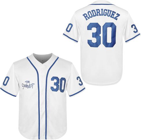 Youth The Sandlot Jersey Boys 30 Benny The Jet Rodriguez Movie Baseball Jersey for Girl,Kids Sports Uniform in Kuwait