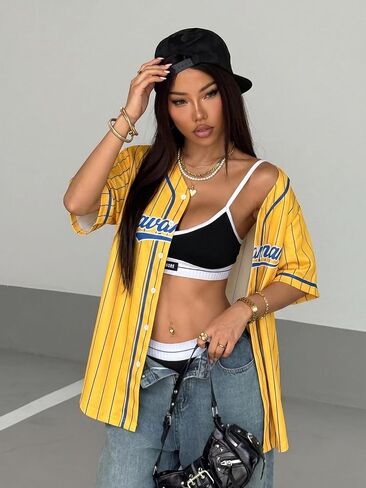 Baseball Jersey Women Baseball Shirt Game Day Shirts Baseball Player Graphic Tee Ball Mom Button up Short Sleeve Tops in Kuwait