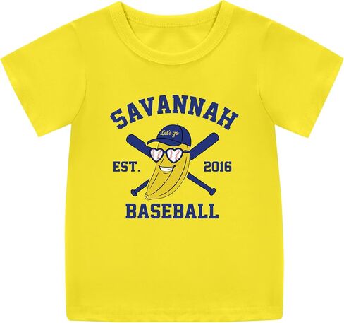 Kids Toddler Funny Banana Baseball Graphic T-Shirt Boys Girls Baseball Team Fan Outfit Game Day Tee Tops Ages 12M-14T in Saudi Arabia