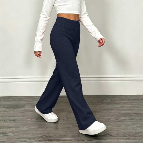 Girls Sweatpants Straight Leg Baggy High Waist Open Bottom Sweat Pants Youth School Uniform Trendy Kids Clothes in Saudi Arabia
