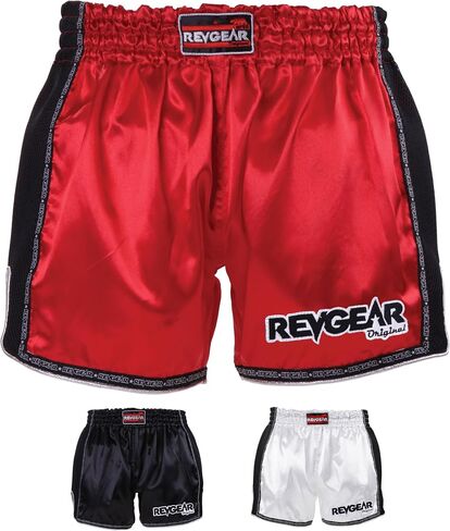Revgear شورت Muay Thai ذو طراز تايلاندي أصلي منخفض الخصر - مناسب عصري للرجال والنساء، مثالي لفنون القتال المختلطة والكيك بوكسينغ in Kuwait