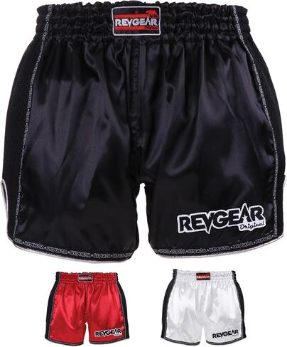 Revgear شورت Muay Thai ذو طراز تايلاندي أصلي منخفض الخصر - مناسب عصري للرجال والنساء، مثالي لفنون القتال المختلطة والكيك بوكسينغ in Kuwait