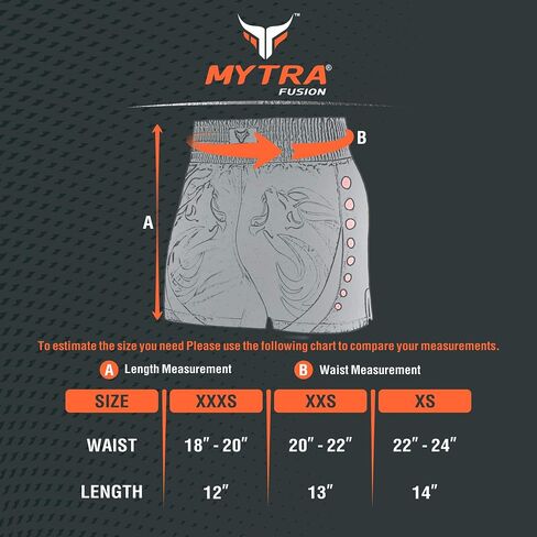 Mytra Fusion Kids Boxing Shotrs Trunks for Boxing MMA Muay Thai Fitness Gym Workout Training (Black, XXXS) in Saudi Arabia