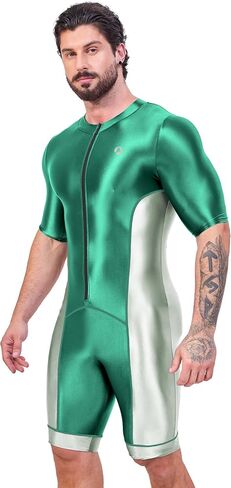 AMORESY Gladius Sports Bodysuit with Front Zipper, Mid-Length Sleeve & Leg One-Piece Stretch Activewear in Saudi Arabia