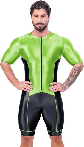 AMORESY Gladius Sports Bodysuit with Front Zipper, Mid-Length Sleeve & Leg One-Piece Stretch Activewear in Saudi Arabia