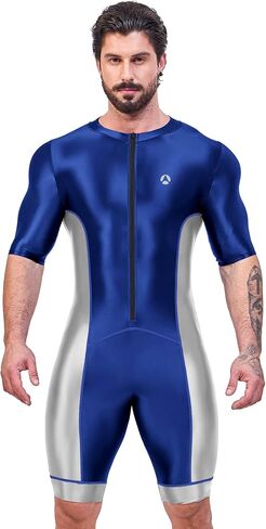 AMORESY Gladius Sports Bodysuit with Front Zipper, Mid-Length Sleeve & Leg One-Piece Stretch Activewear in Saudi Arabia