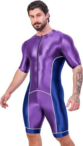 AMORESY Gladius Sports Bodysuit with Front Zipper, Mid-Length Sleeve & Leg One-Piece Stretch Activewear in Saudi Arabia