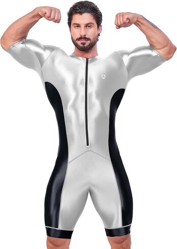 AMORESY Gladius Sports Bodysuit with Front Zipper, Mid-Length Sleeve & Leg One-Piece Stretch Activewear in Saudi Arabia