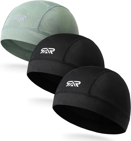 3Pcs Camo Breathable Mesh Skull Cap Cooling Moisture‑Wicking Motorcycle Cycling Helmet Liner Hard Hat for Men Women in Saudi Arabia
